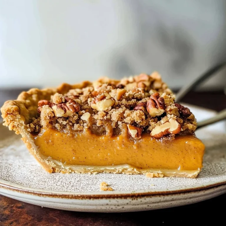 Bourbon Pumpkin Pie with a Salted Brown Butter Pecan Streusel
