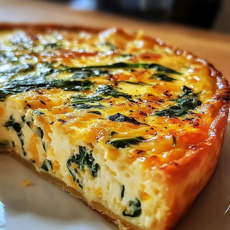 Cottage Cheese and Spinach Crustless Quiche