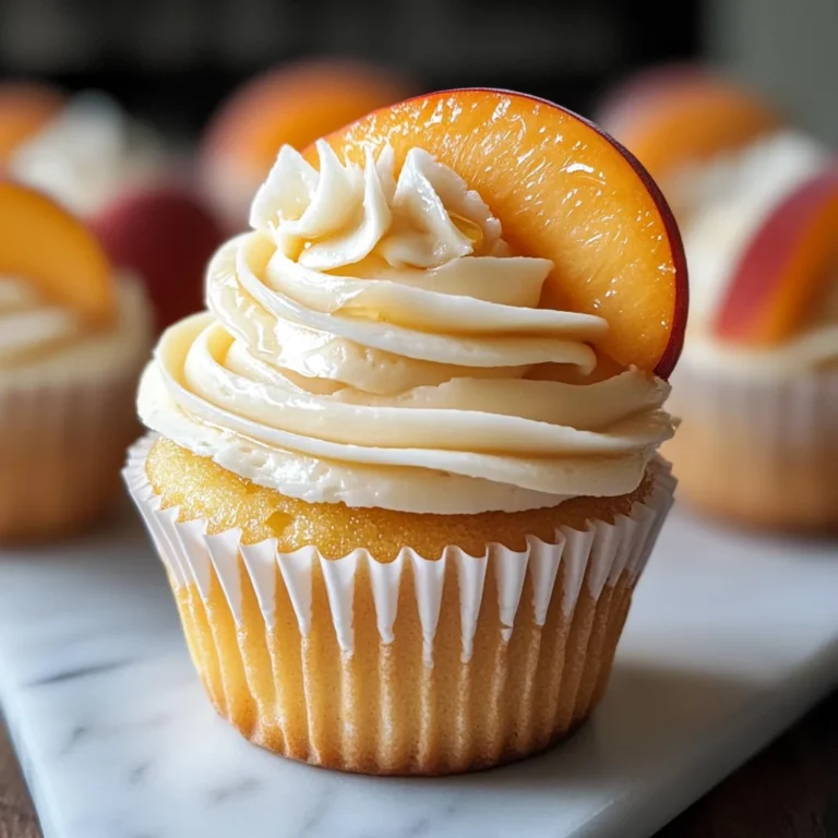 Honey Peach Cream Cheese Cupcakes
