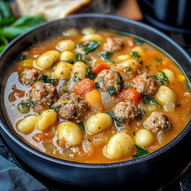 Italian Meatball Gnocchi Soup Recipe
