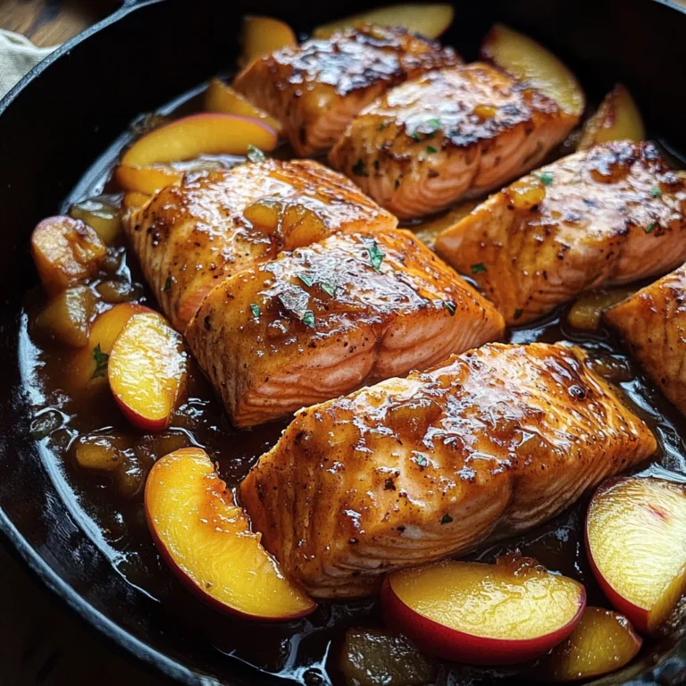 Bourbon Peach Roasted Salmon