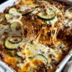 Cheesy Beef & Zucchini Casserole