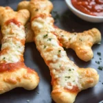 Cheesy Halloween Breadstick Bones