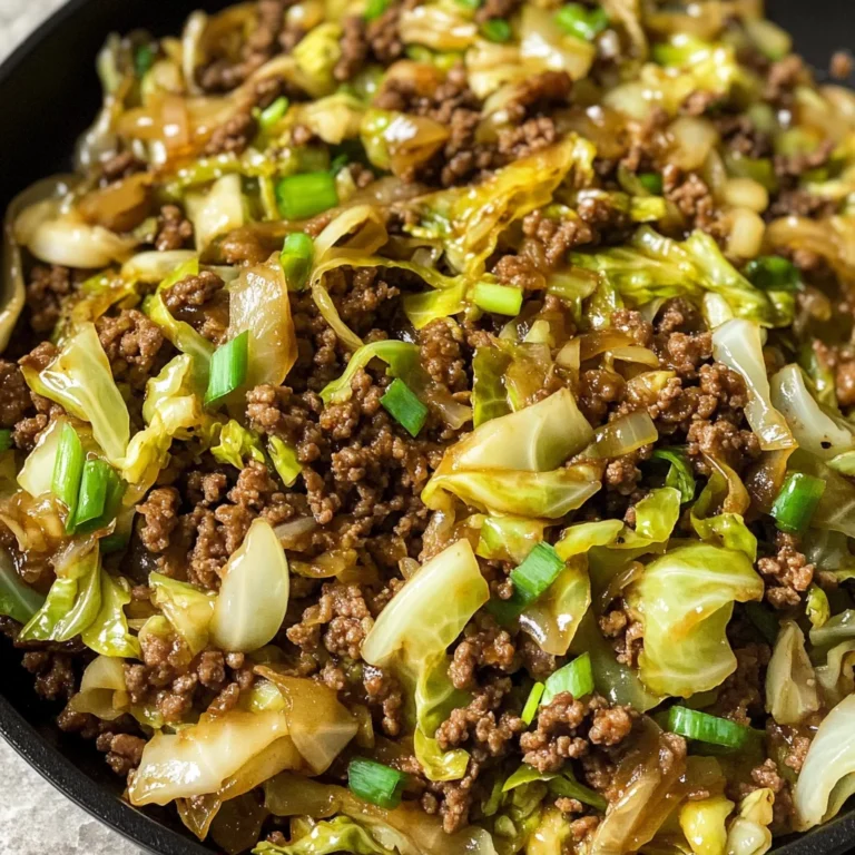 Chinese Ground Beef and Cabbage Stir-Fry
