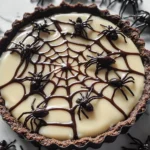 Halloween Chocolate Spiderweb Tart