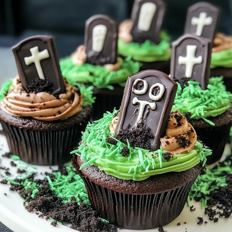 Halloween Graveyard Cupcakes