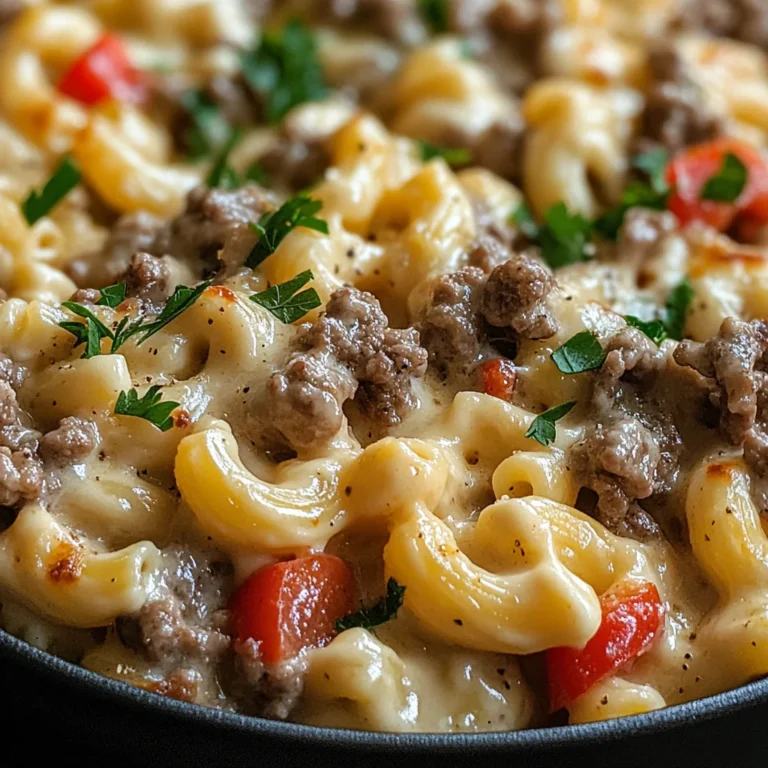 High-Protein Creamy Philly Cheesesteak Mac & Cheese