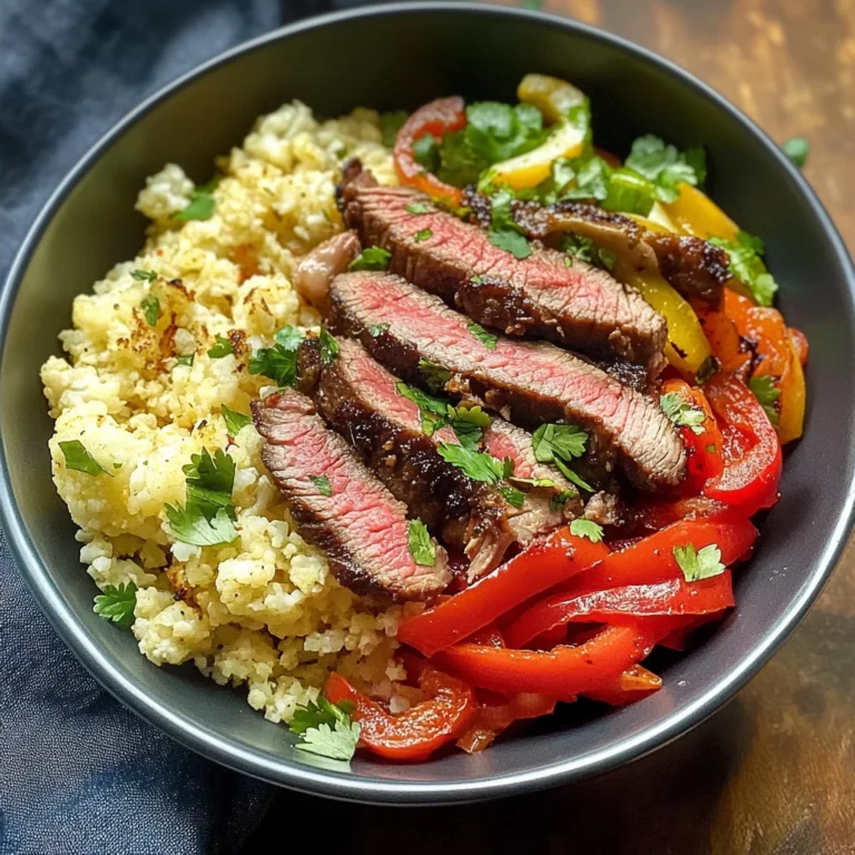 High Protein Steak Fajita Bowl