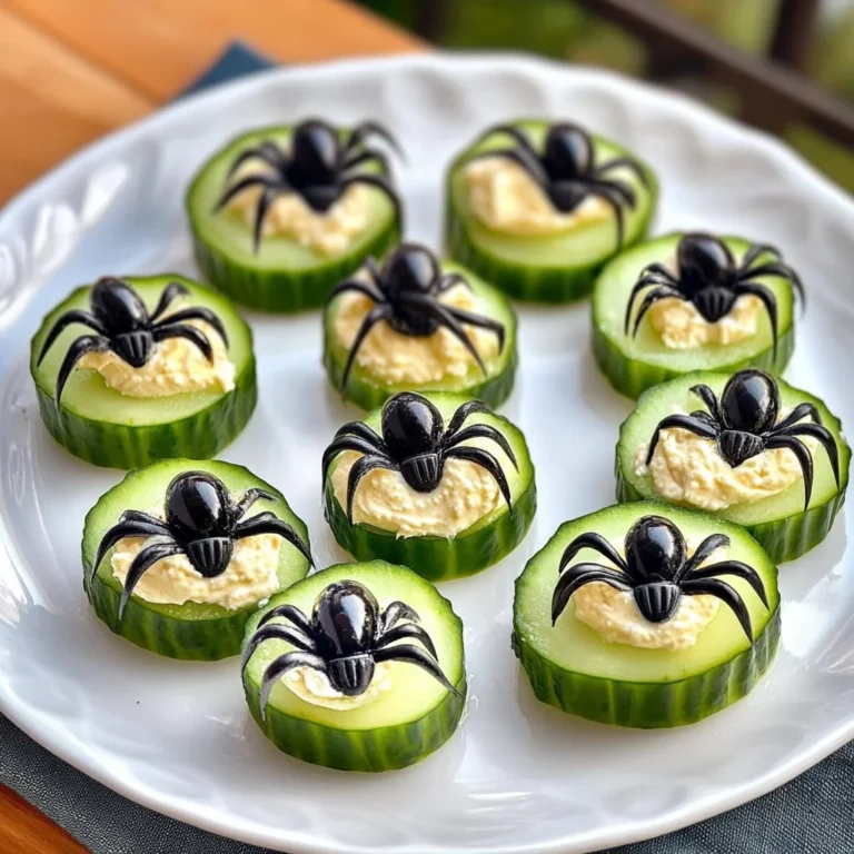Keto Spider Cucumber Appetizer Bites
