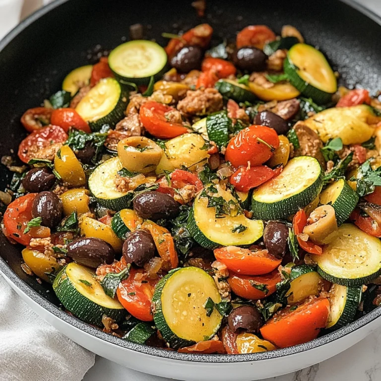 Mediterranean Zucchini Olive Skillet