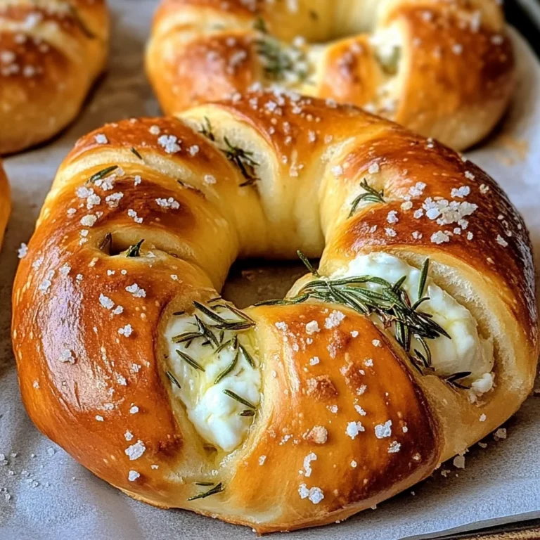 Mozzarella Stuffed Rosemary Parmesan Soft Pretzels