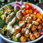 Roasted Chickpeas and Veggie Bowl