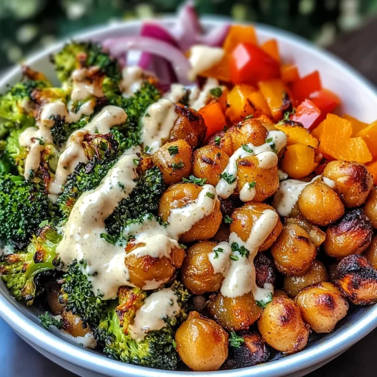 Roasted Chickpeas and Veggie Bowl