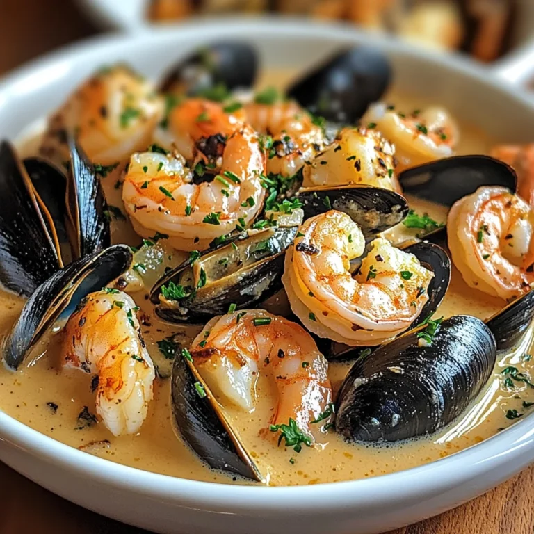 Shrimp and Mussels in Creamy Garlic Sauce: A Must-Try Delight!