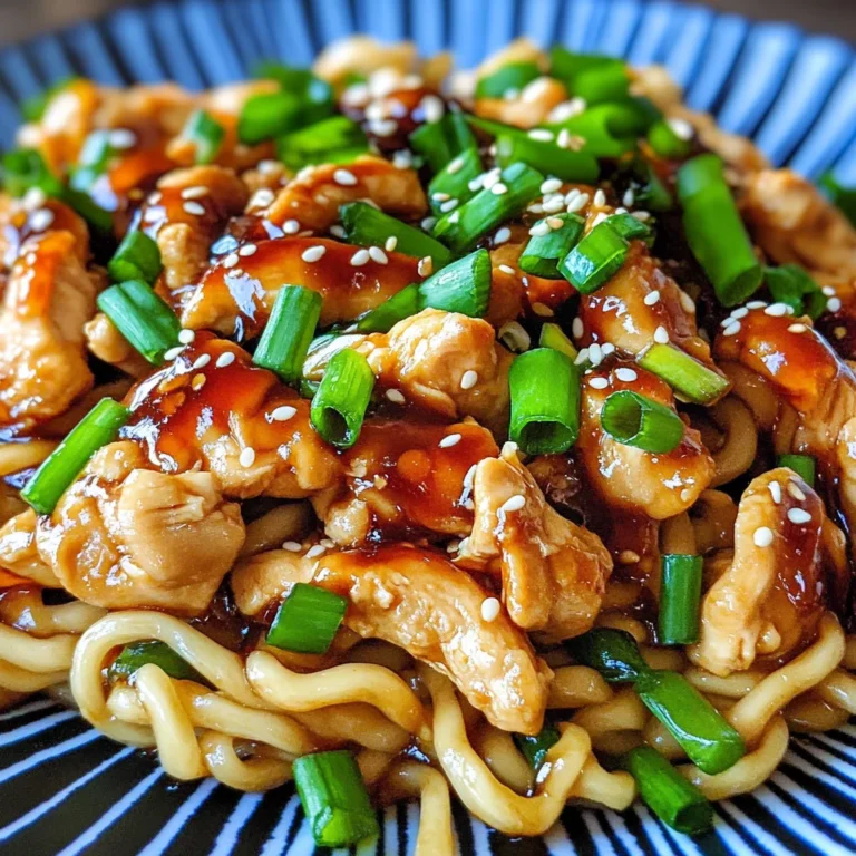 Sticky Garlic Chicken Noodles
