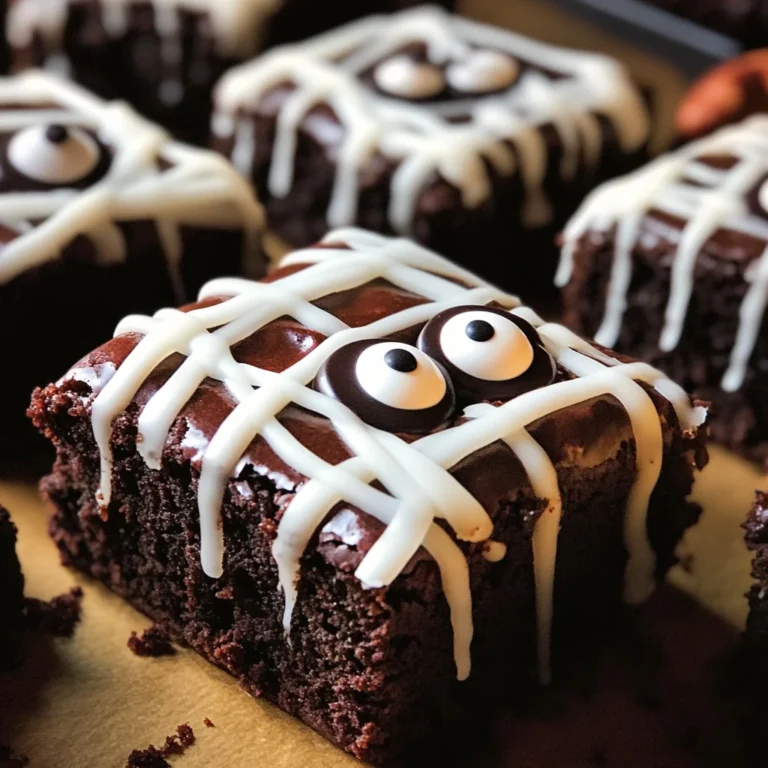 spooky mummy brownies