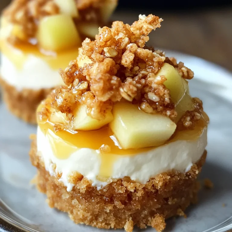 Apple Crisp Mini Cheesecakes