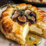 Baked Brie in Puff Pastry with Honey and Fig