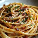 Caramelized Onion Pasta with Chilli Oil