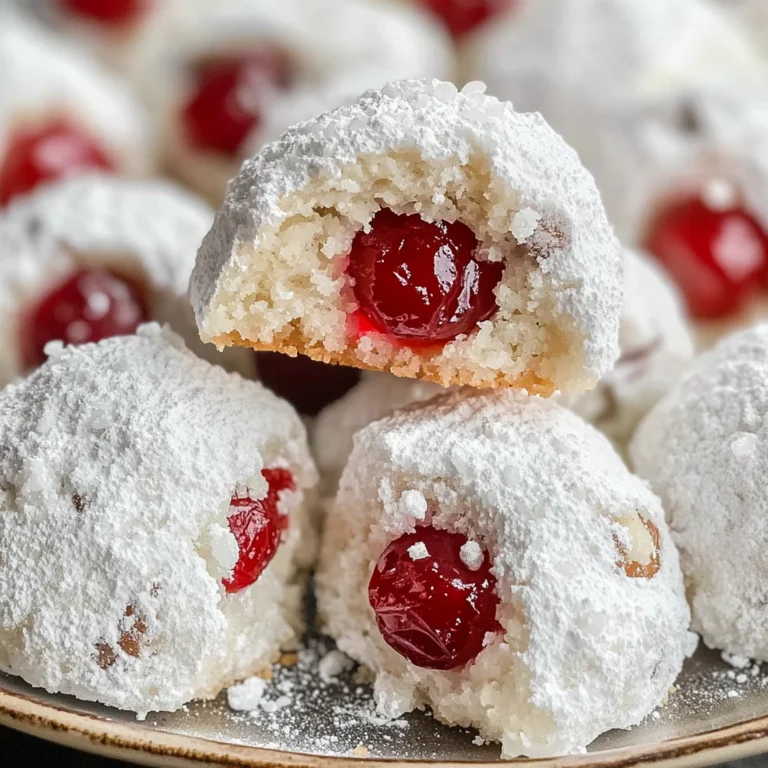 Cherry Snowball Cookies