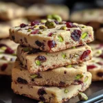 Cranberry Pistachio Shortbread Cookies: A Festive Delight for the Holidays