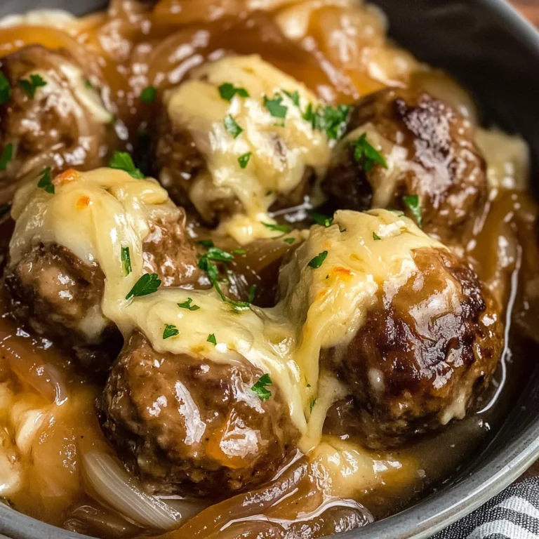 Crock Pot French Onion Meatballs