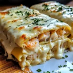 Dive into Decadence: Shrimp & Crab Alfredo Lasagna Roll-Ups You’ll Crave