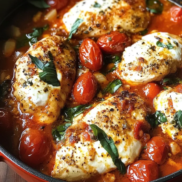Garlic Tomato Chicken with Mozzarella