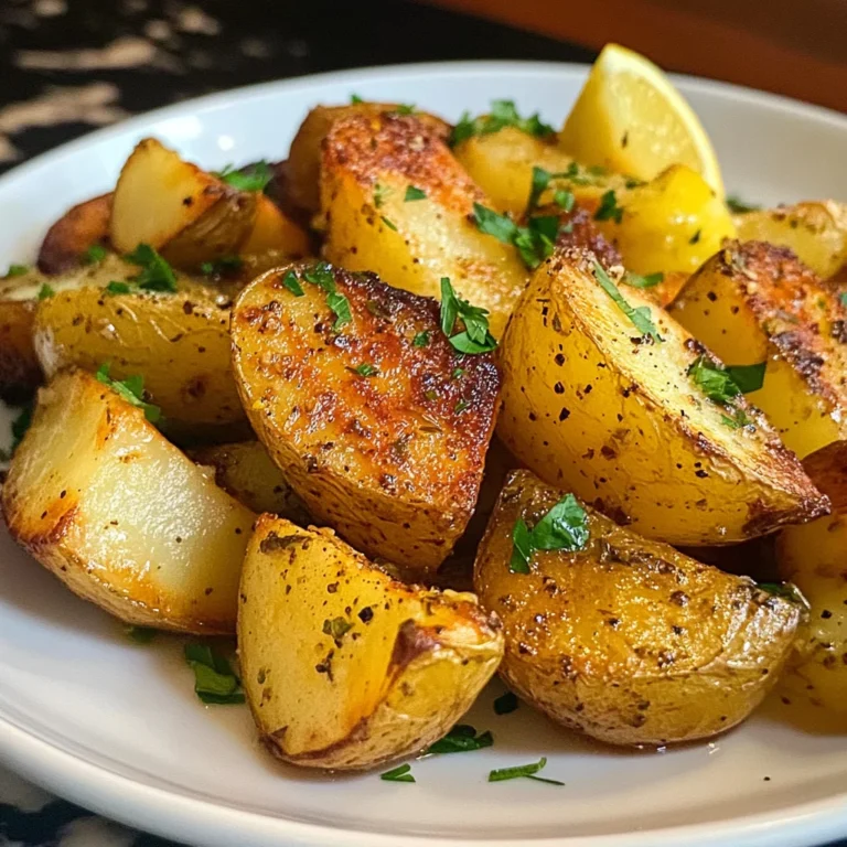 Greek Lemon Garlic Roasted Potatoes