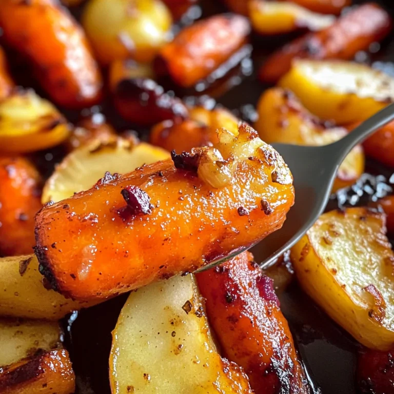 Maple Dijon Roasted Carrots and Apples