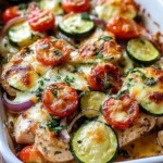Mediterranean Chicken Zucchini Bake – Healthy, Flavorful & Easy!