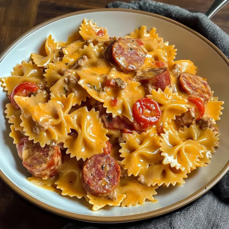 One Pot Creamy Cajun Sausage Pasta