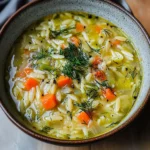 Orzo Leek and Dill Soup