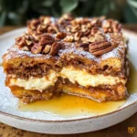 Pumpkin French Toast Bake with Cream Cheese Filling