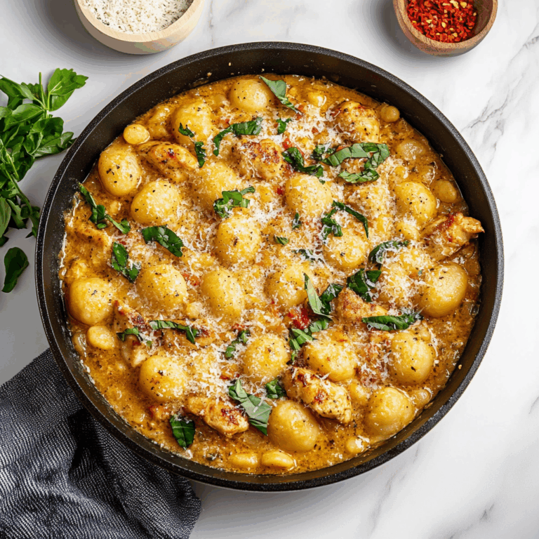 Garlic Chicken Gnocchi Skillet